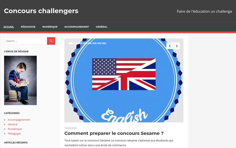 Concours challengers - Faire de l'éducation un challenge